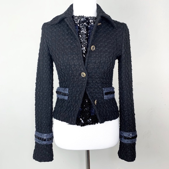 Dolce & Gabbana Jackets & Blazers - Dolce & Gabbana Fitted Boucle Lace Sequins Jacket